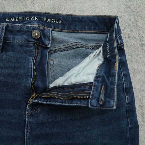 American Eagle Jeans Women's Size 8R Blue Super High-Rise Jegging 28" Inseam - Picture 2 of 16